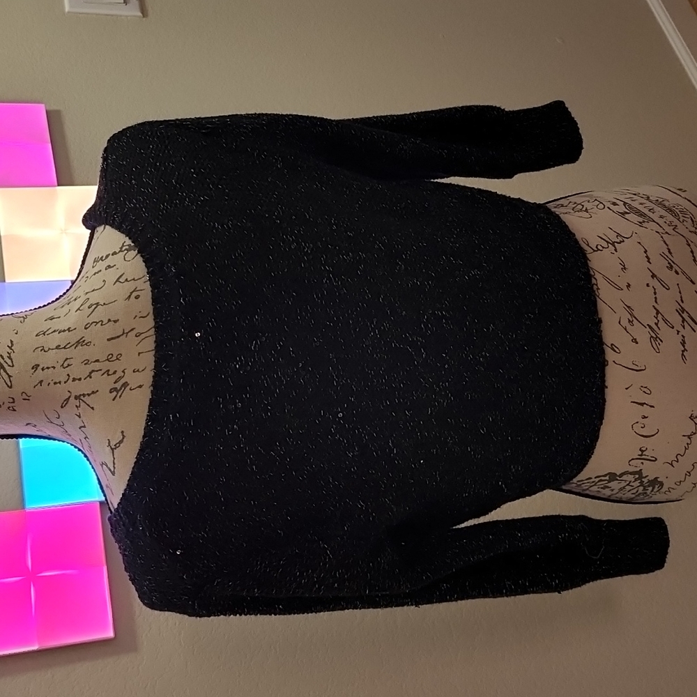 Elle black sparkly sweater